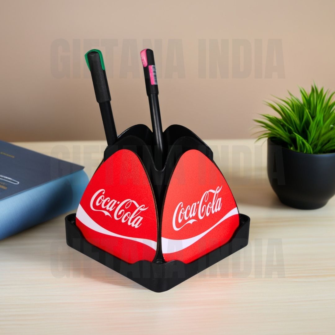 Lotus Coaster and Pen Stand for Office Desk Corporate Gift